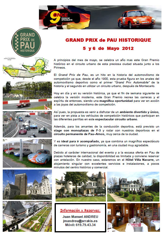 NouOnze te lleva al Grand Prix de Pau Historique 5 y 6 de Mayo 2012